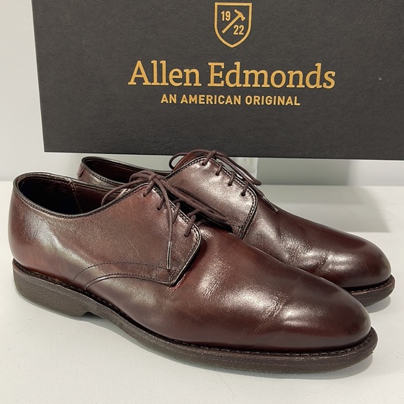 Allen Edmonds Lax Derby Oxford shoes size 10 D in chili color leather - Picture 2 of 16